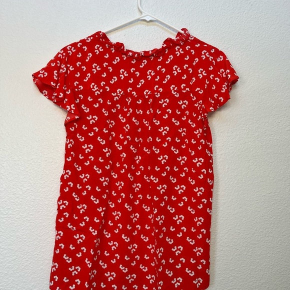 Boden Red Blouse with White Pattern - Picture 2 of 5